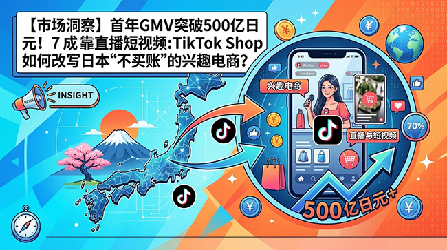 首年GMV突破500亿日元！7成靠直播短视频：TikTok Shop 如何改写日本“不买账”的兴趣电商？